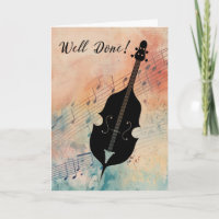 Doppel-Bass-Performance-Gratulationen Watercolor