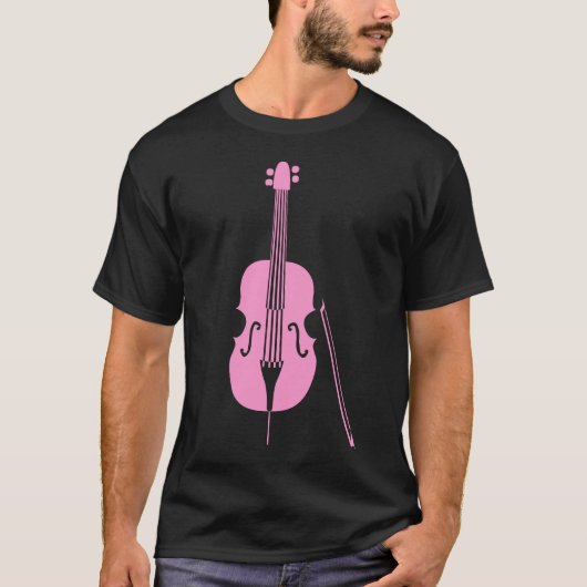 Doppel-Bass - Rosa T-Shirt (Vorderseite)