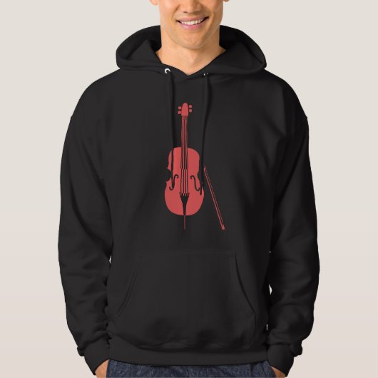 Doppel-Bass - Tropenrosa Hoodie (Vorderseite)