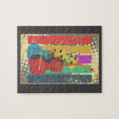 Doppel-Bass und Musiknoten Puzzle (Horizontal)