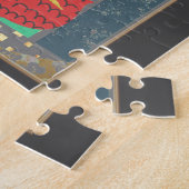 Doppel-Bass und Musiknoten Puzzle (Seite)