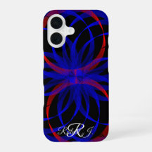 Doppel Blaubeer Farb Geometrisches iPhone 16 Case