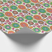 Doppel-Blume-Hintergrundmuster Geschenkpapier (Ecke)