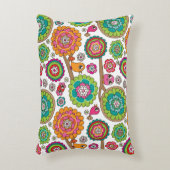 Doppel-Blume-Hintergrundmuster Zierkissen (Vorderseite(Vertikal))