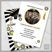 Doppel Celebration Foto Schwarz-weiß Daisy Grad Einladung