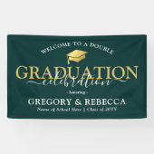 Doppel-Celebration Graduate Party Graduate Banner (Horizontal)
