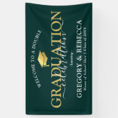 Doppel-Celebration Graduate Party Graduate Banner (Vertikal)