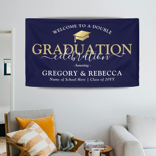 Doppel-Celebration Graduate Party Graduate Banner