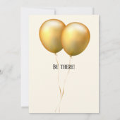 Doppel Celebration Joint Birthday Gold und Black Einladung (Rückseite)