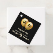 Doppel Celebration Joint Birthday Gold und Black Geschenkanhänger (Beispiel)