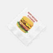 Doppel-Cheeseburger-Party Papier Napkins Serviette (Ecke)