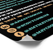 Doppel-Cookies-Logo, Krümelverkaufsförderung Poster (Ecke)