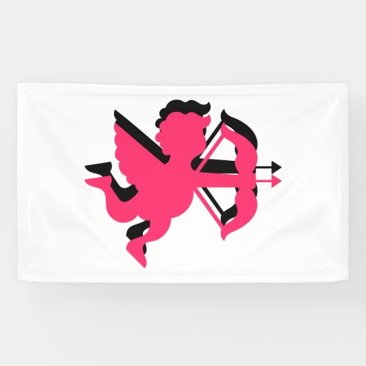 Doppel-Cupid Valentinstag 3x5 Vinyl Banner (Horizontal)