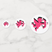 Doppel-Cupid Valentinstag Confetti Konfetti (Vorderseiten)