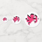 Doppel-Cupid Valentinstag Confetti Konfetti (Rückseiten)