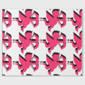 Doppel-Cupid-Valentinstag Geschenkpapier (Flach)