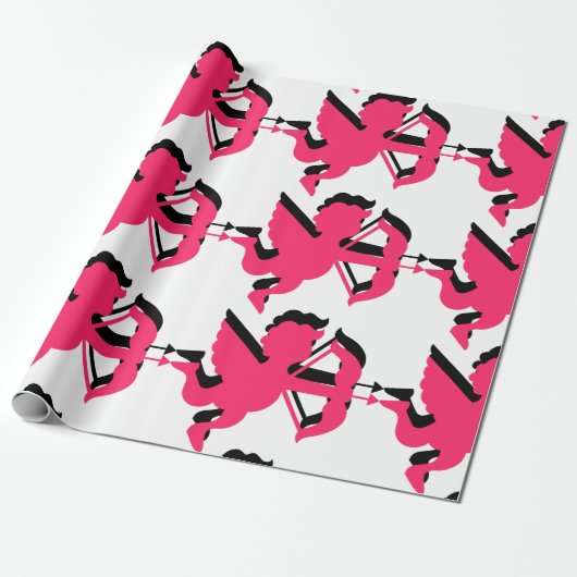 Doppel-Cupid-Valentinstag Geschenkpapier (Ungerollt)