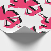 Doppel-Cupid-Valentinstag Geschenkpapier (Ecke)