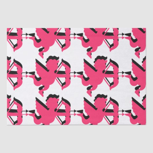 Doppel-Cupid-Valentinstag-Tissue Seidenpapier (Vorderseite)