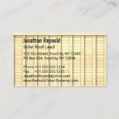 Doppel-Dach Solar Energy Blue Dach Visitenkarte (Rückseite)