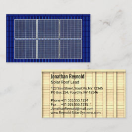 Doppel-Dach Solar Energy Blue Dach Visitenkarte
