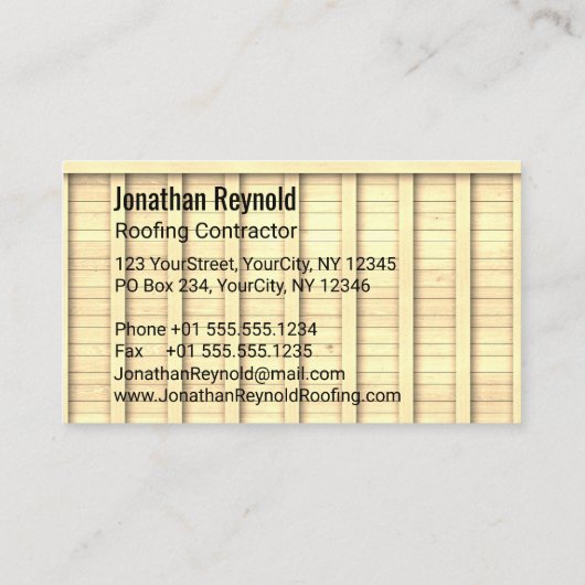 Doppel-Dachdeckerdach Visitenkarte (Rückseite)