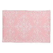 Doppel Damask Pale Princess Pink Kissenbezug (Rückseite-Links)