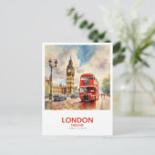 Doppel-Decker-Autofahren von Big Ben - Save the Da Postkarte (Stehend Vorderseite)