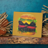 Doppel-Deluxe Hamburger mit Käse Fotoplatte (Seite)