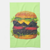 Doppel-Deluxe Hamburger mit Käse Handtuch (Vertikal)