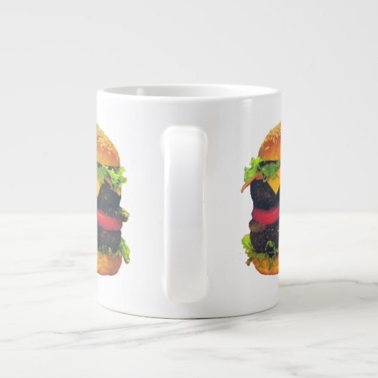 Doppel-Deluxe Hamburger mit Käse Jumbo-Tasse (Rückseite)