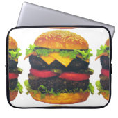 Doppel-Deluxe Hamburger mit Käse Laptopschutzhülle (Vorderseite)