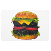 Doppel-Deluxe Hamburger mit Käse Magnet (Horizontal)