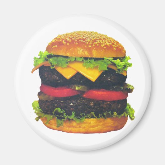 Doppel-Deluxe Hamburger mit Käse Magnet (Vorne)