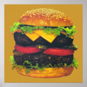 Doppel-Deluxe Hamburger mit Käse Poster (Vorne)