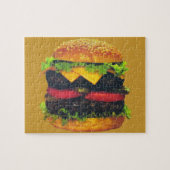 Doppel-Deluxe Hamburger mit Käse Puzzle (Horizontal)