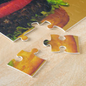 Doppel-Deluxe Hamburger mit Käse Puzzle (Seite)