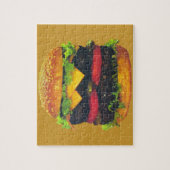 Doppel-Deluxe Hamburger mit Käse Puzzle (Vertikal)