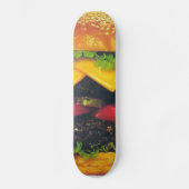Doppel-Deluxe Hamburger mit Käse Skateboard (Vorderseite)