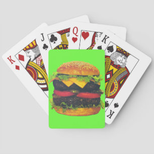 Doppel-Deluxe Hamburger mit Käse Spielkarten