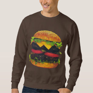 Doppel-Deluxe Hamburger mit Käse Sweatshirt