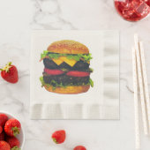 Doppel-Deluxe Hamburger mit Käsepapier Napkins Serviette (Beispiel)