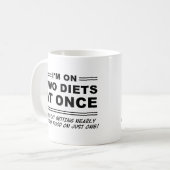 Doppel-Diät Lustiger Becher Kaffeetasse (Vorderseite Links)