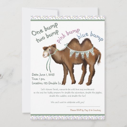 Doppel die Freude, doppelt die Liebe Einladung (Vorderseite)