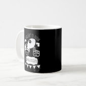Doppel-Digit 10. Happy Birthday Boy Baseball Kaffeetasse (Vorderseite Links)