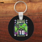 Doppel-Digits Level 10 Unverriegeltes Videospiel 1 Schlüsselanhänger (Vorderseite)