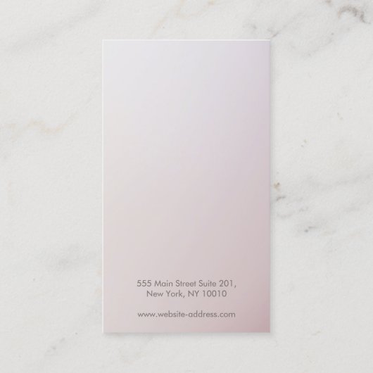 Doppel-Doppel-Doppel-Anzeiger Visitenkarte (Rückseite)