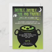 'Doppel, Doppel-Toil & Ärger' Halloween Einladung (Vorderseite)