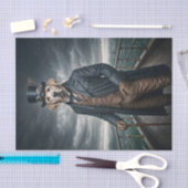 Doppel-elegante Viktorianische Steampunk Labrador  Seidenpapier (Handwerk)