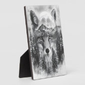 Doppel exponierter Fuchs und Berg Fotoplatte (Seite)